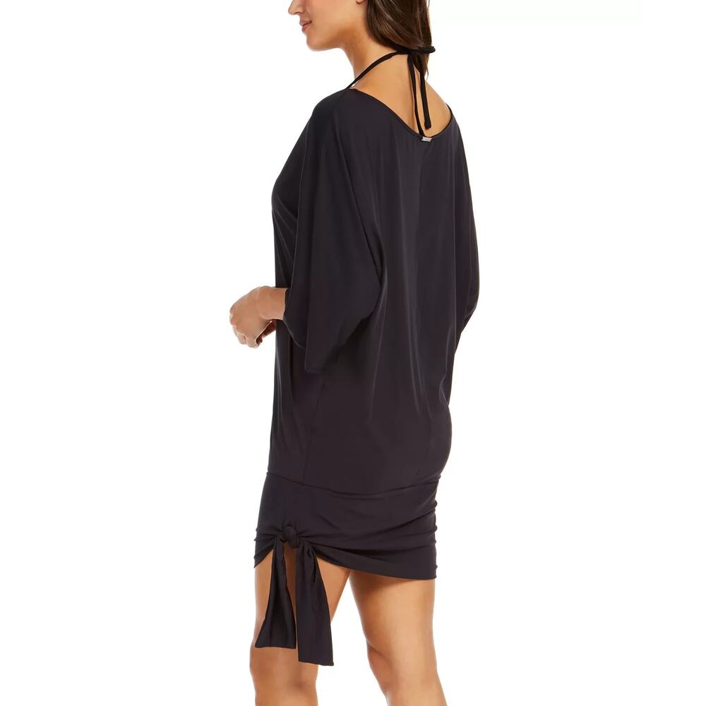 MICHAEL Michael Kors Women's Side-Tie Swim Cover-Up Black Size M 0536 - Picture 3 of 3